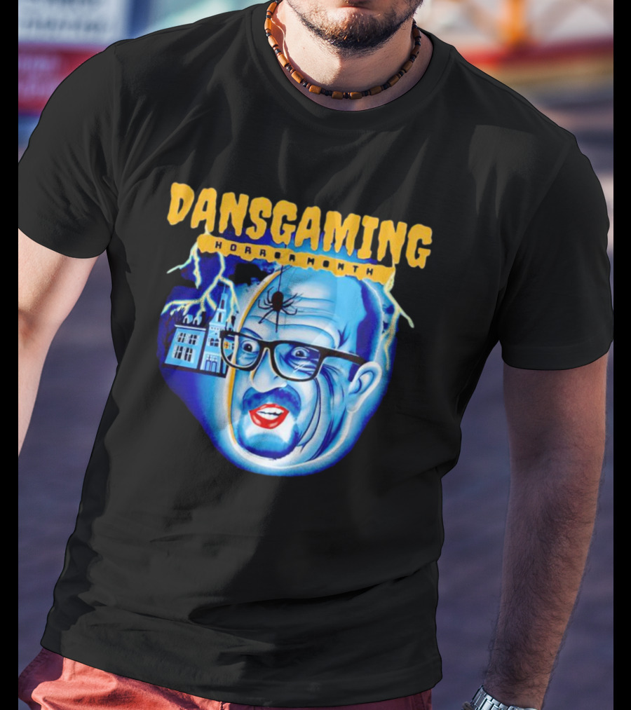 Dansgaming Horror Month Haunted House And Spider T-Shirt
