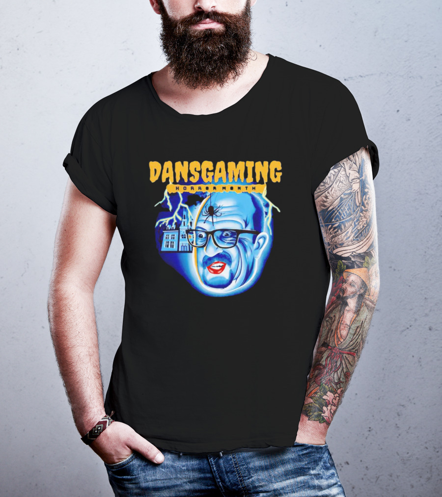 Dansgaming Horror Month Haunted House And Spider T-Shirt