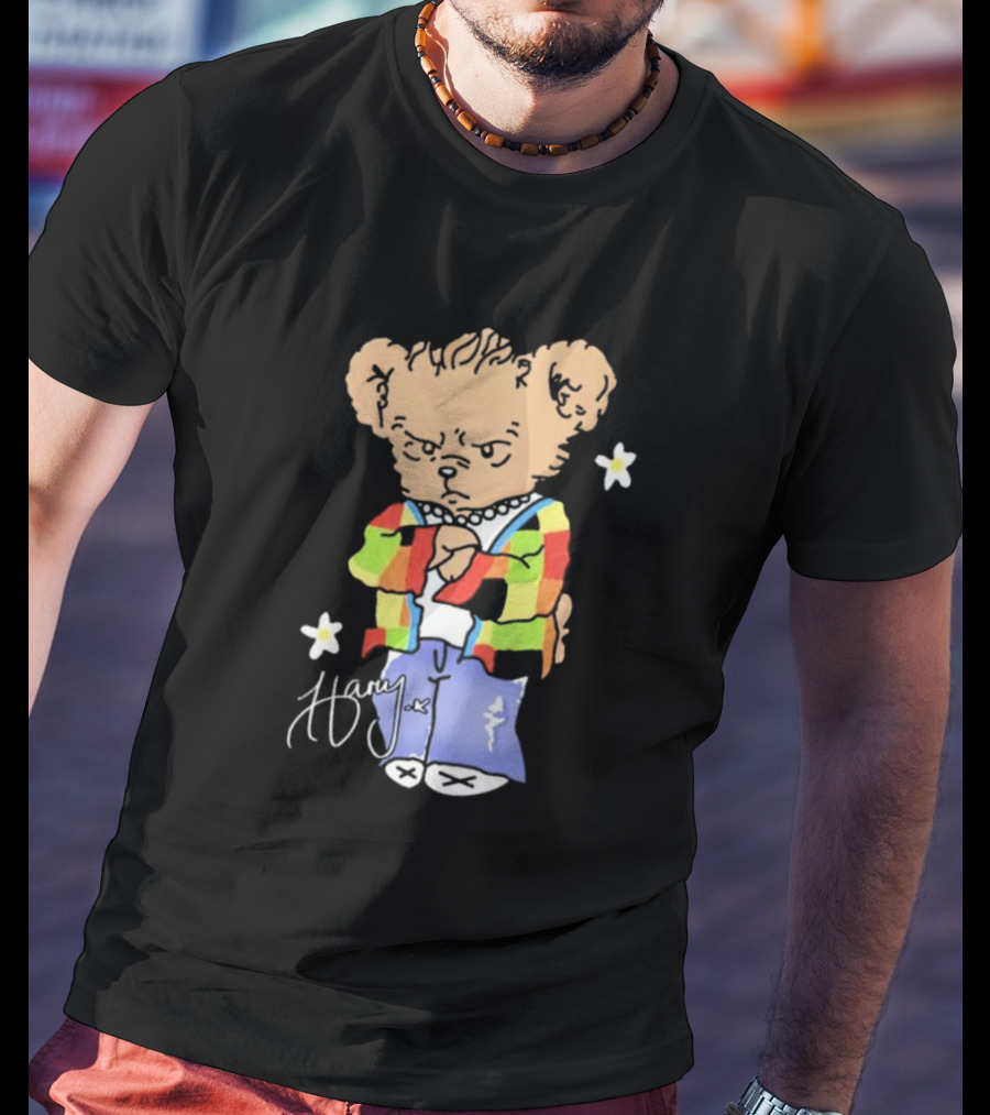 Teddy Bear Harry With Colorful Jacket And Signature T-Shirt