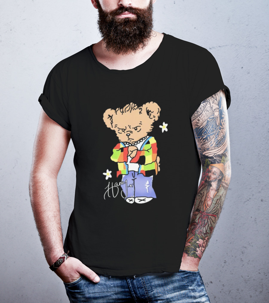 Teddy Bear Harry With Colorful Jacket And Signature T-Shirt