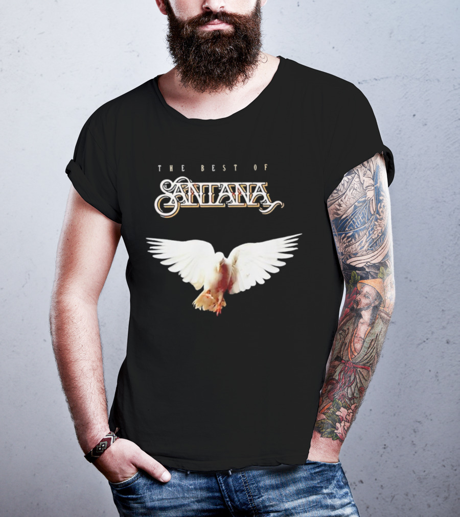 Santana Best Of Album Cover With White Dove T-Shirt