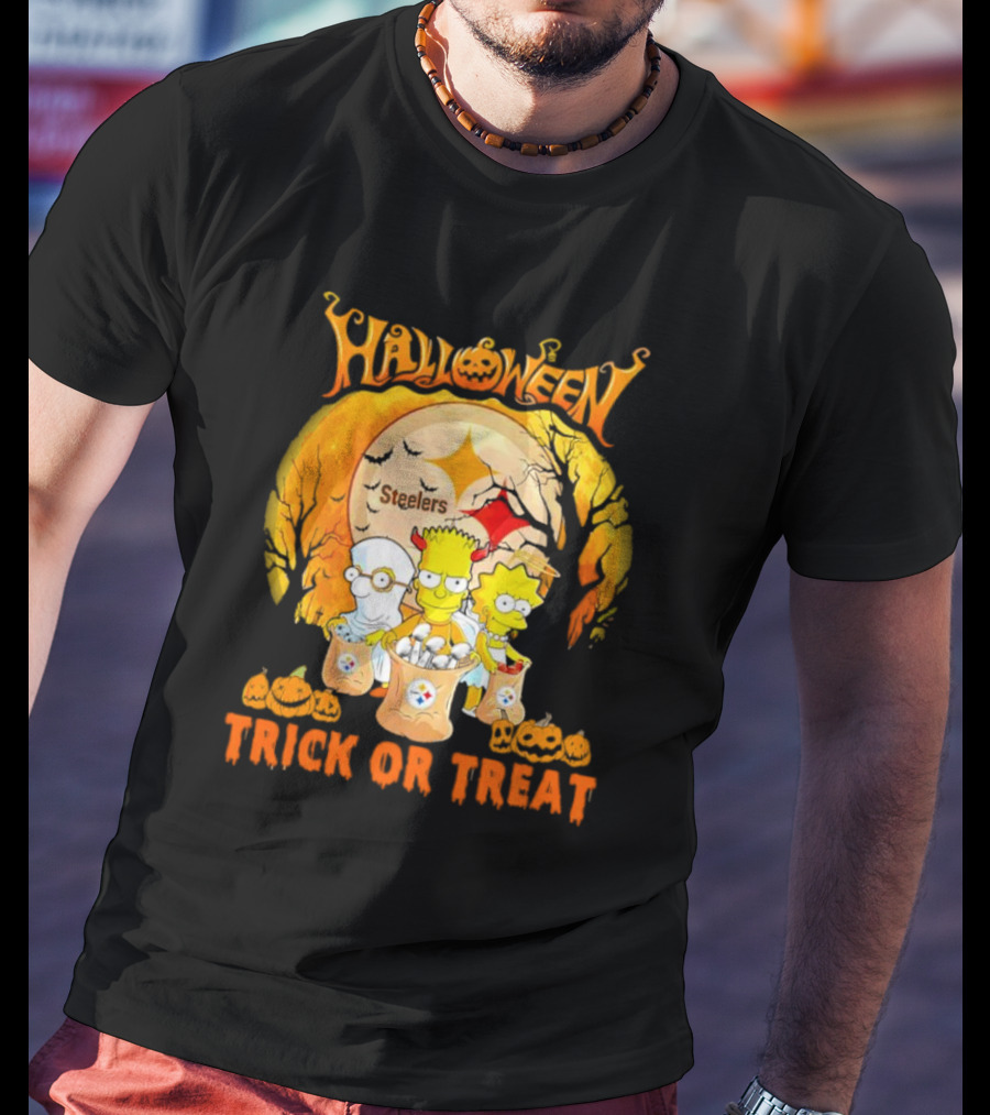Halloween Steelers Trick Or Treat The Simpson T-Shirt