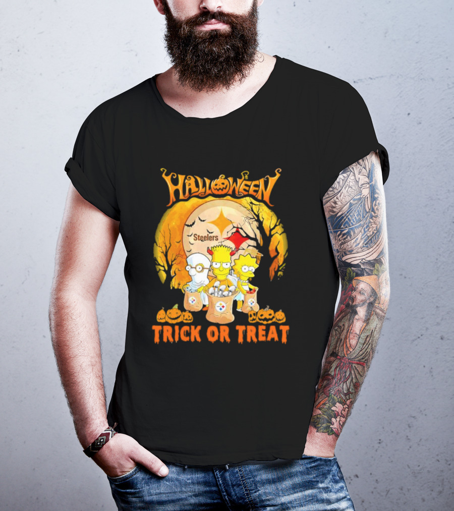 Halloween Steelers Trick Or Treat The Simpson T-Shirt