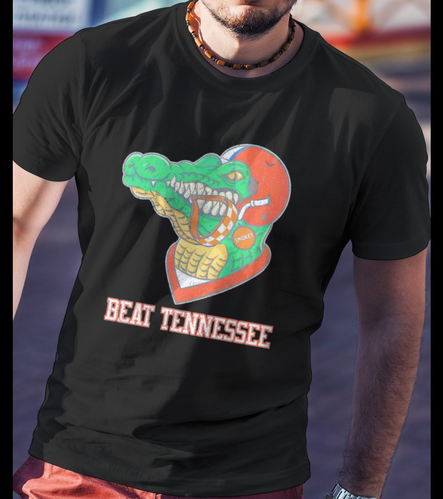 Beat Tennessee Florida Gators Football Smokey Helmet T-Shirt