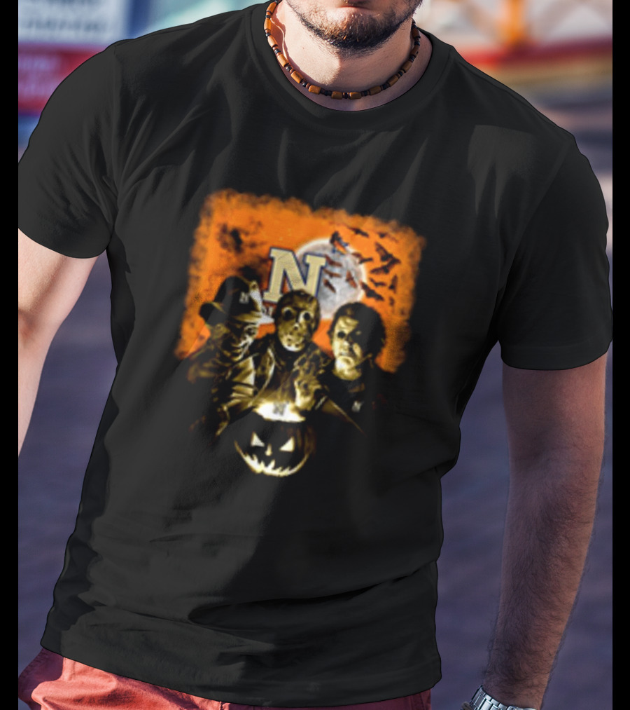 Navy Midshipmen Halloween Freddy Krueger Jason Voorhees Michael Myers Horror Movies T-Shirt