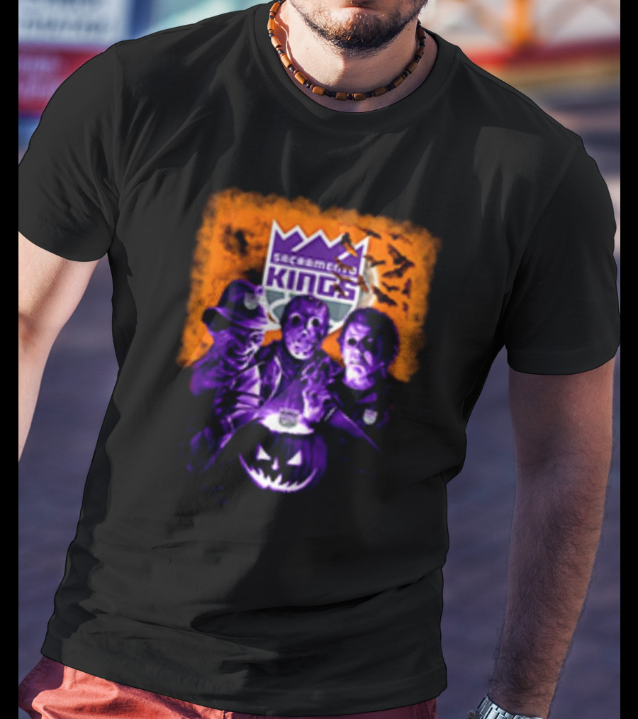 Freddy Krueger Jason Voorhees Michael Myers Sacramento Kings Halloween Horror Movies T-Shirt
