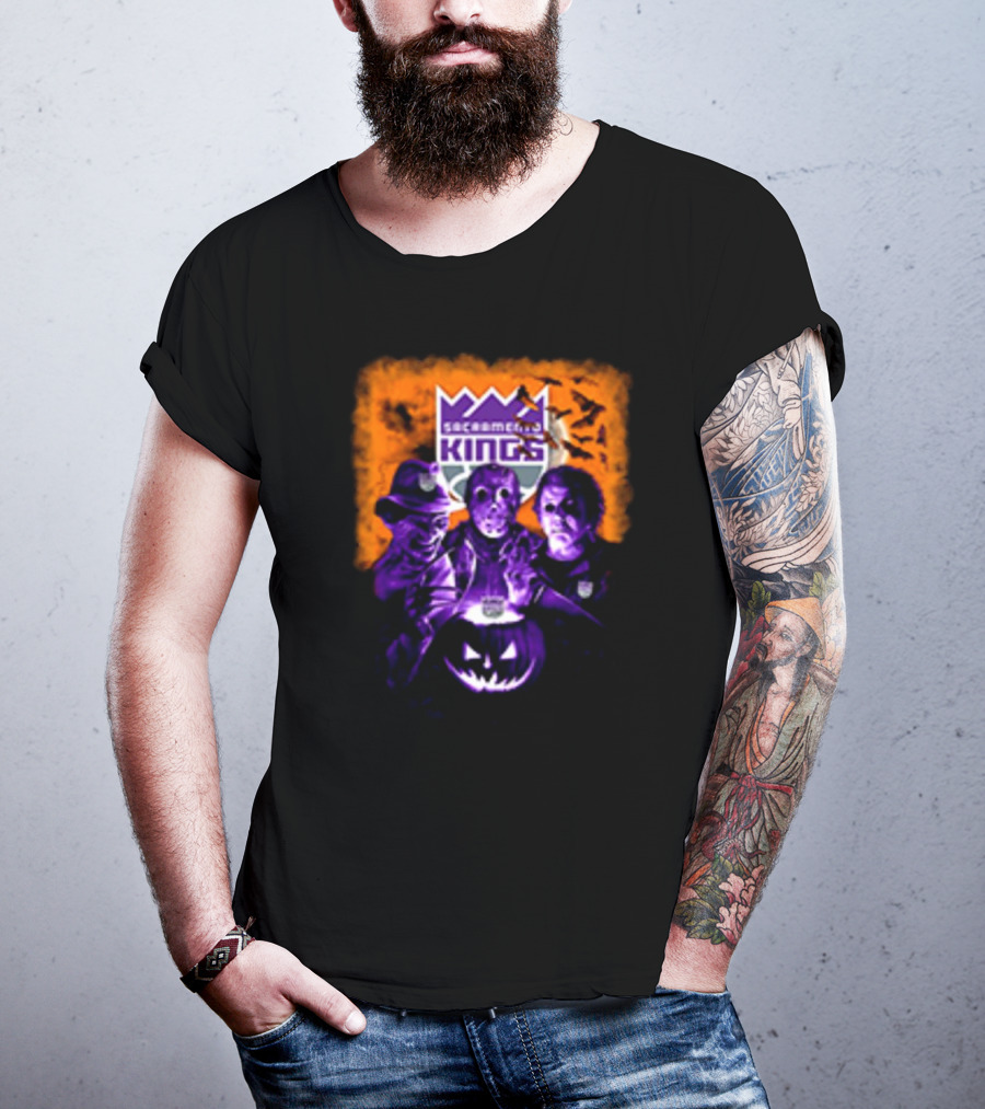 Freddy Krueger Jason Voorhees Michael Myers Sacramento Kings Halloween Horror Movies T-Shirt
