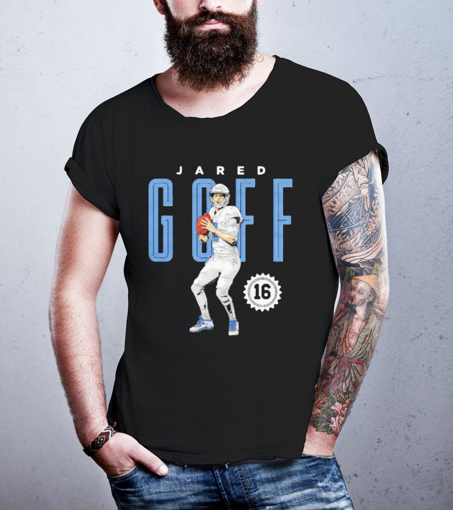 Jared Goff Detroit Lions Number 16 T-Shirt