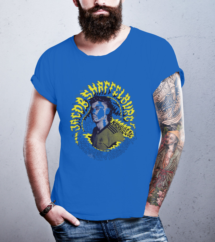 Nashvillesc Jacob Shaffelburg Yellow Lightning Silhouette Tennessee T-Shirt