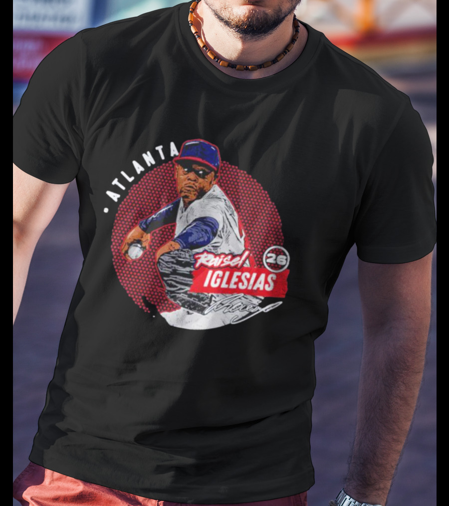 Raisel Iglesias Atlanta Baseball Dots Pitcher 26 T-Shirt