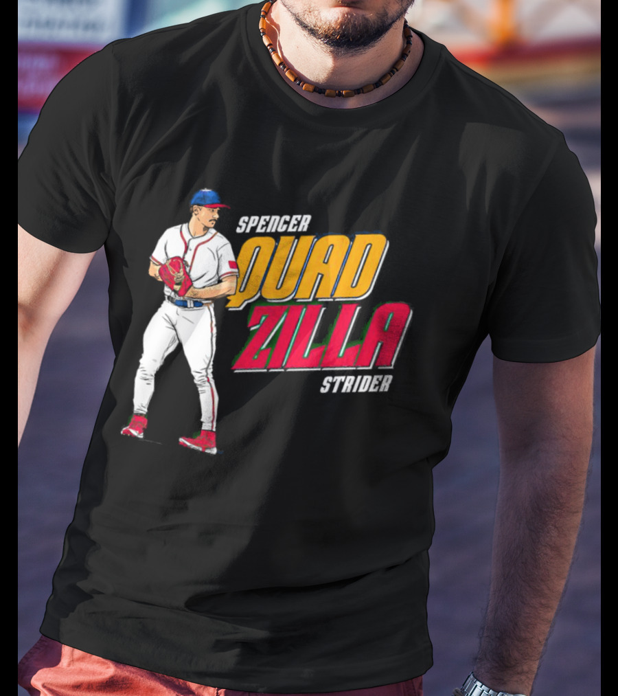 Spencer Strider Quadzilla Baseball Pitcher Image T-Shirt