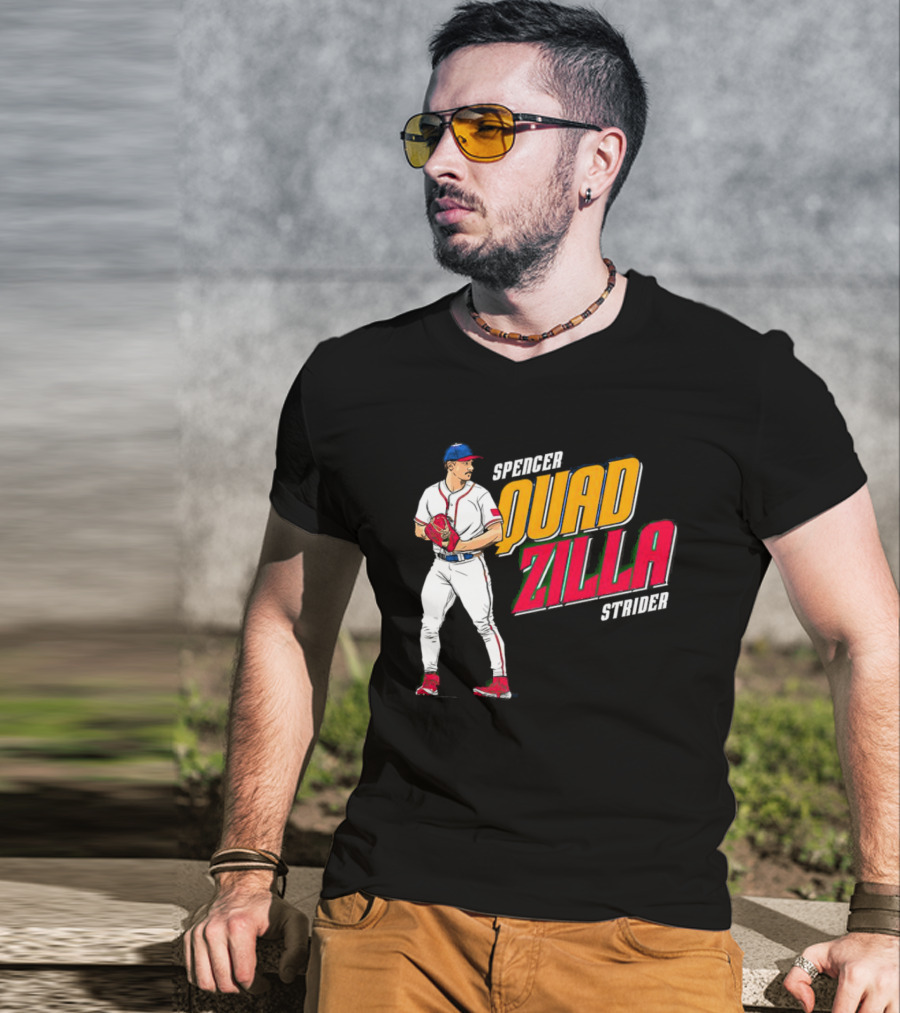 Spencer Strider Quadzilla Baseball Pitcher Image T-Shirt
