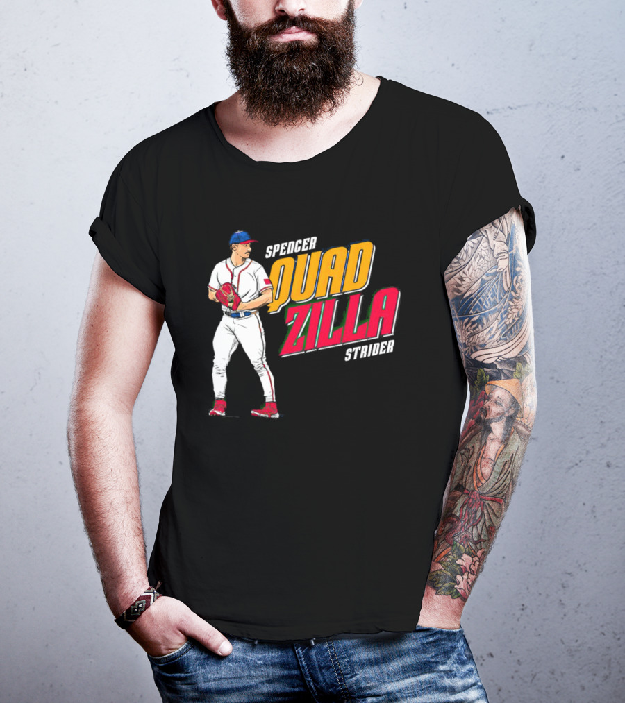 Spencer Strider Quadzilla Baseball Pitcher Image T-Shirt