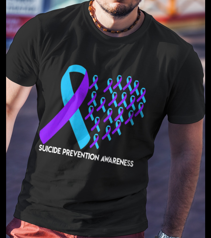 Suicide Prevention Awareness Ribbon Heart T-Shirt