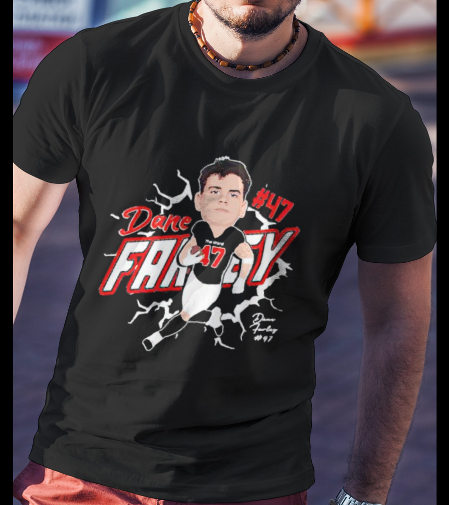 Dane Farley #47 The Undefeated Caricature Signature T-Shirt