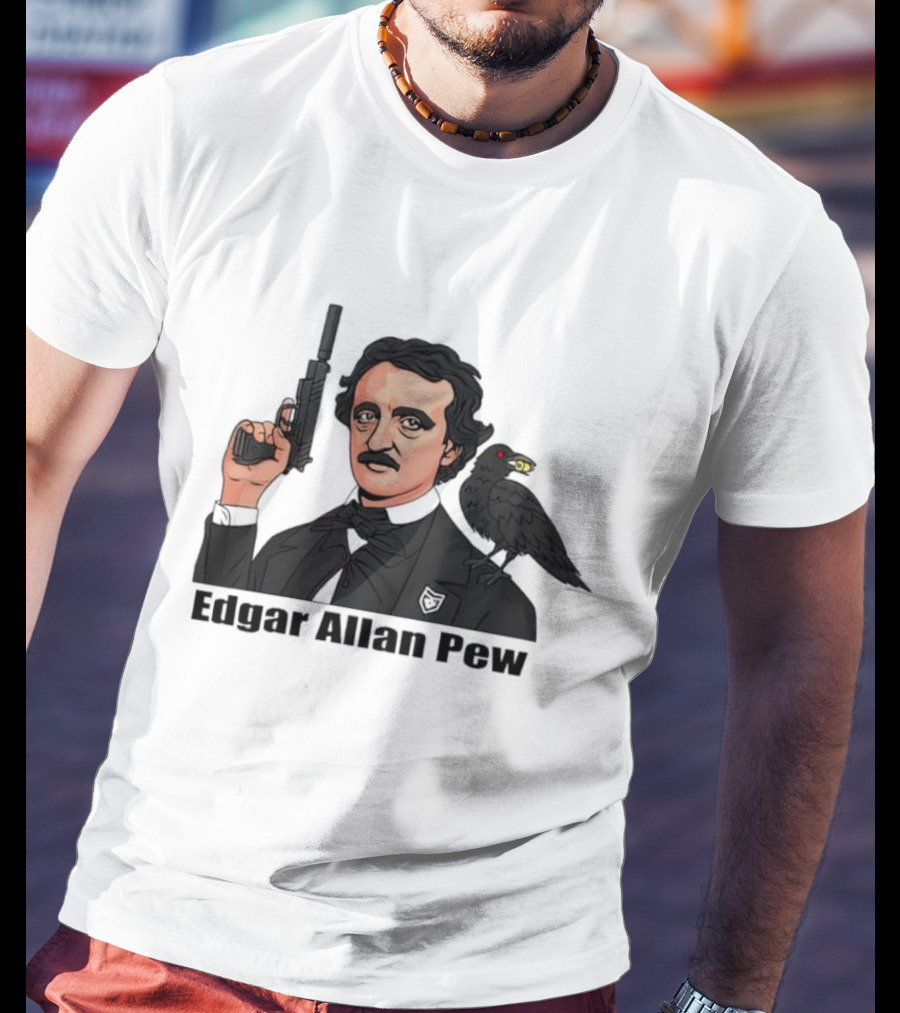 Edgar Allan Pew Raven Gun T-Shirt