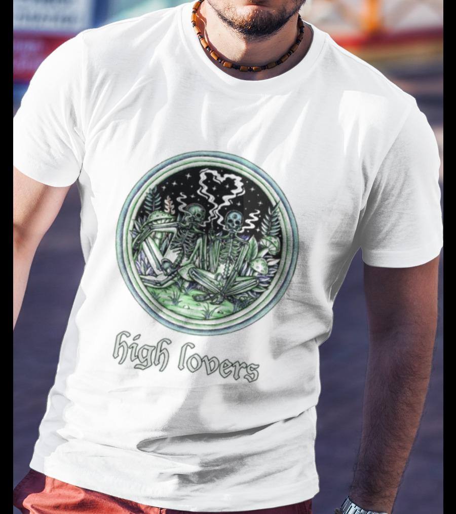 High Lovers Skeleton Forest Night Sky T-Shirt