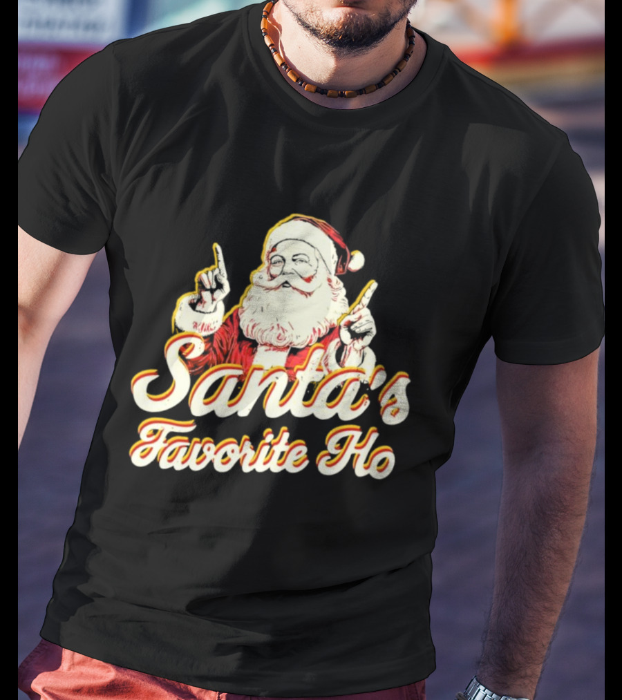 Santa’s Favorite Ho Santa Claus Retro T-Shirt