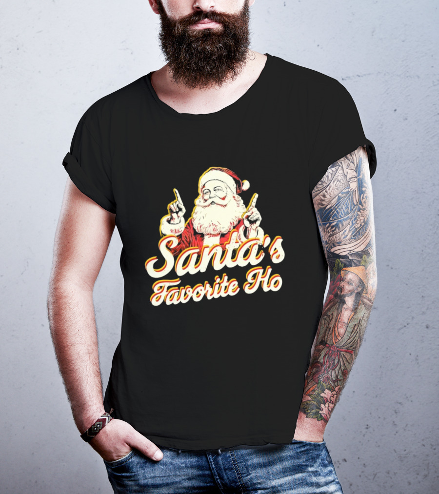 Santa’s Favorite Ho Santa Claus Retro T-Shirt