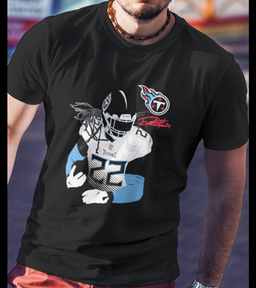 Tennessee Titans Derrick Henry 22 Signature NFL Football Player T-Shirt