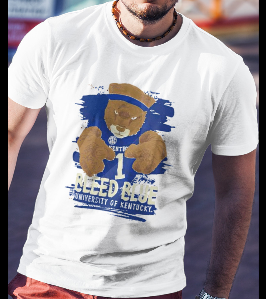 Bleed Blue University Of Kentucky Sideline Mascot T-Shirt
