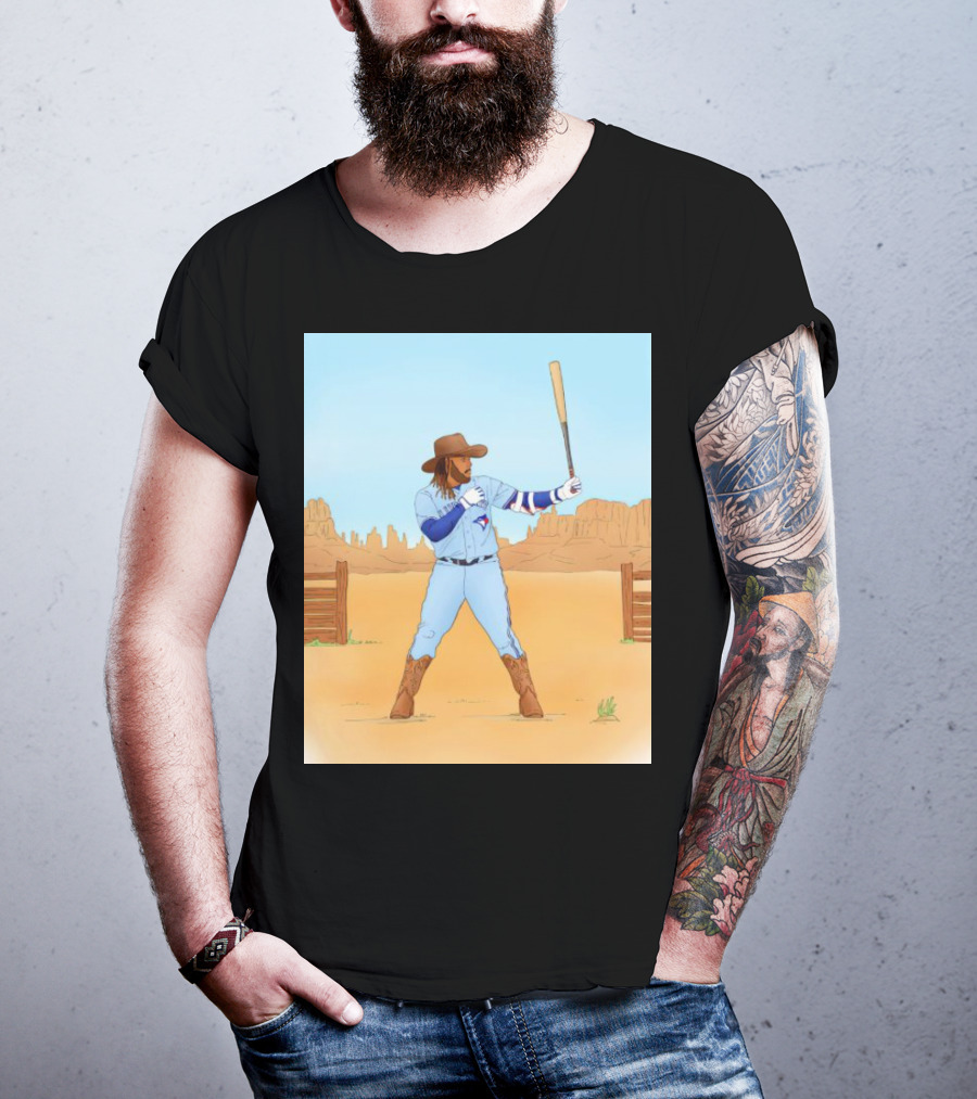 Blue Jays Vladimir Guerrero Jr. Cowboy Desert Baseball Scene T-Shirt
