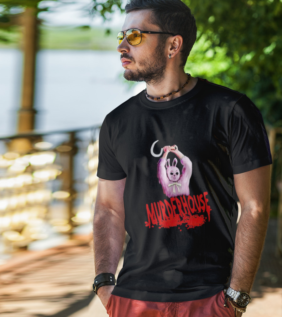 Murder House Pink Bunny With Sickle T-Shirt