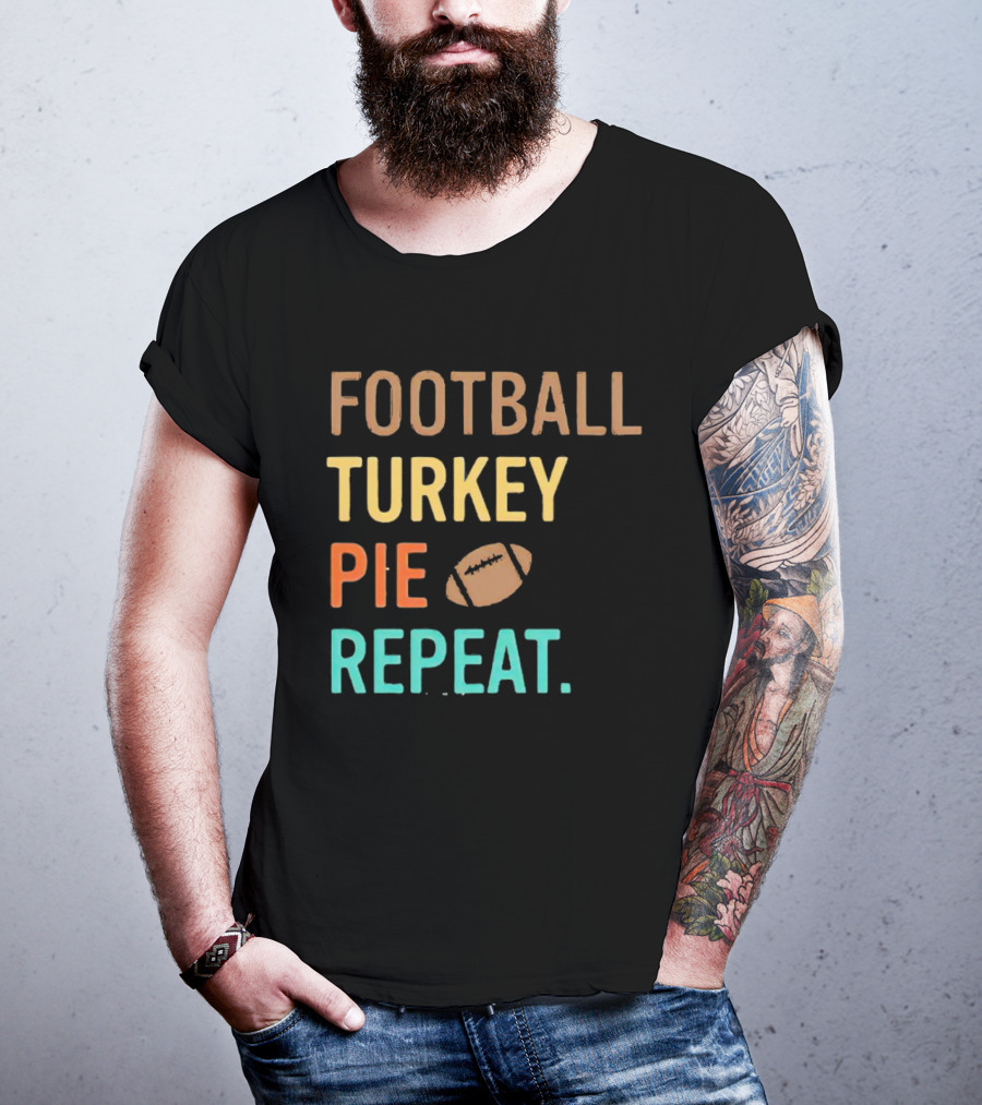 Football Turkey Pie Football Repeat T-Shirt