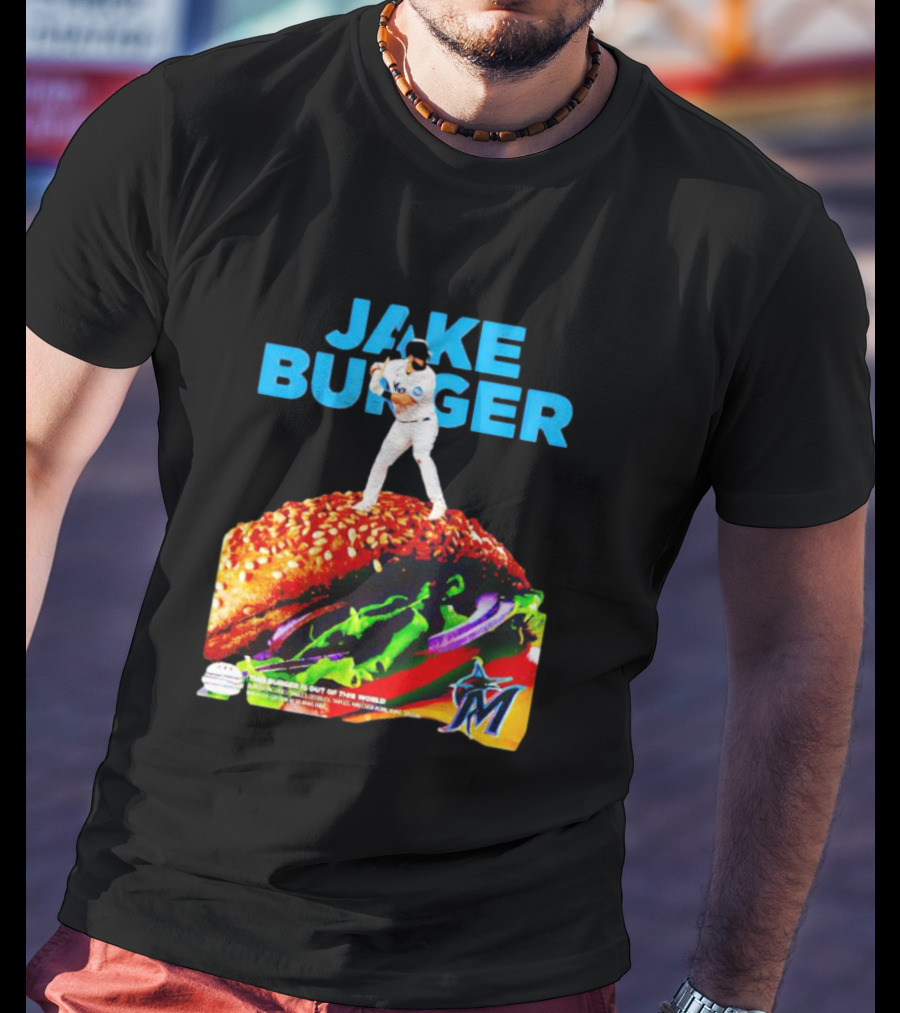 Jake Burger Miami Marlins Out Of This World T-Shirt