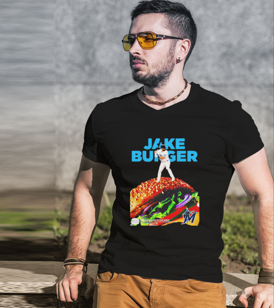 Jake Burger Miami Marlins Out Of This World T-Shirt
