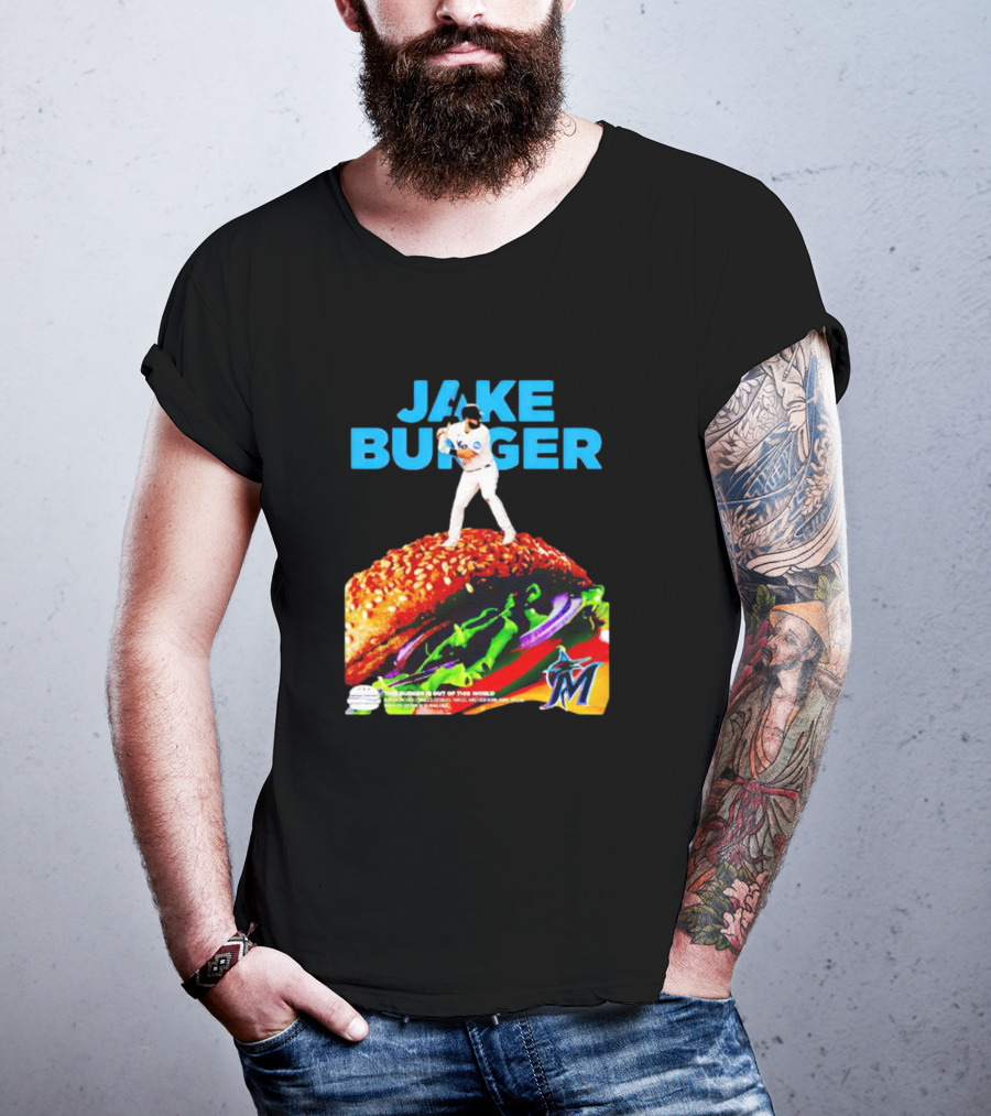 Jake Burger Miami Marlins Out Of This World T-Shirt