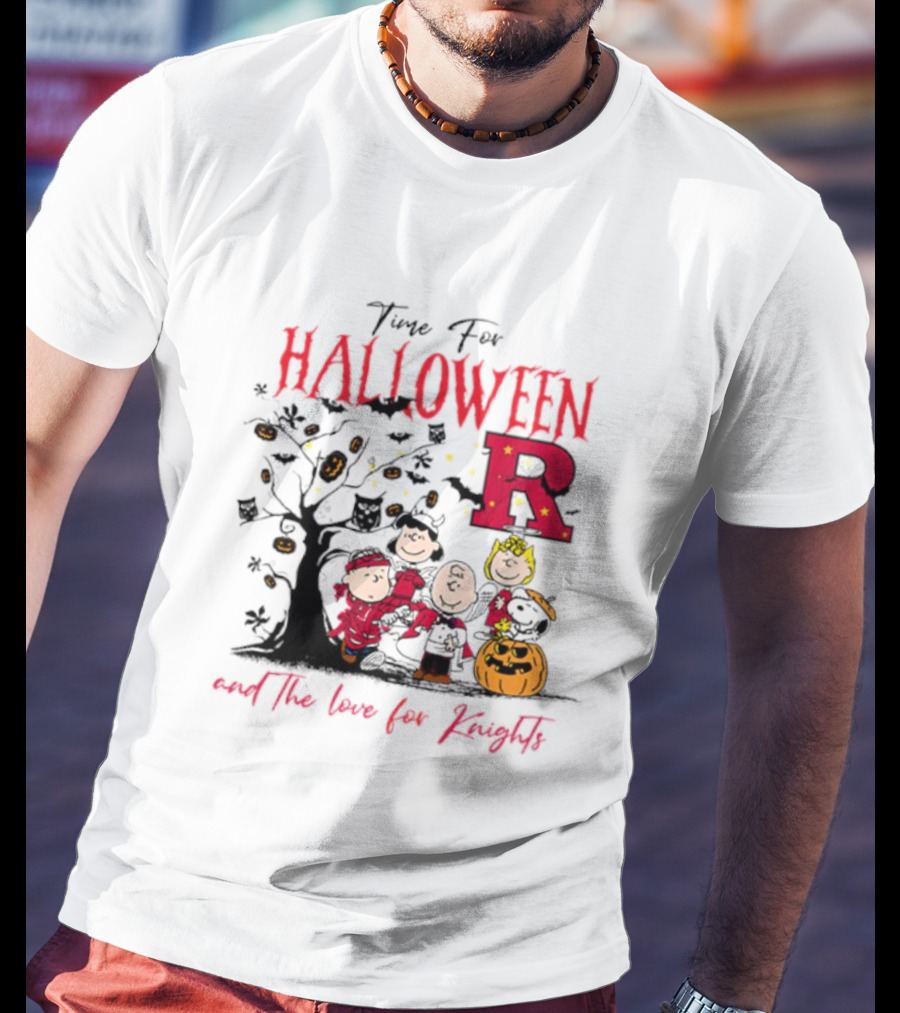 Time For Halloween Peanuts Characters And The Love For Knights T-Shirt