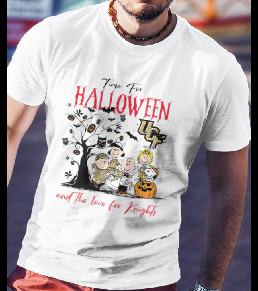 Time For Halloween Peanuts Characters With UCF Knights Spirit T-Shirt
