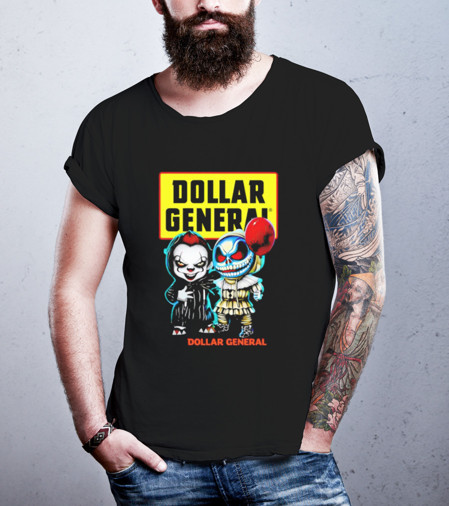 Dollar General Halloween Pennywise And Jack Skellington Crossover T-Shirt