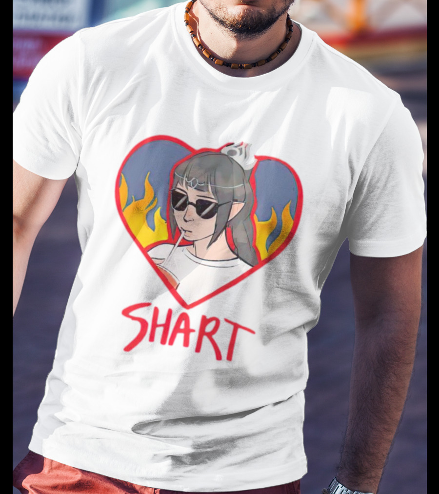 Shart Heart Sunglasses Flame Princess T-Shirt