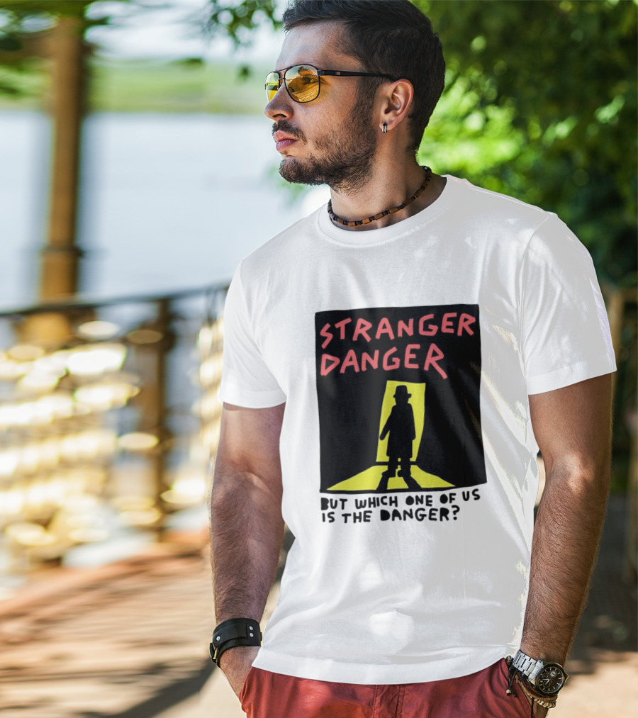 Stranger Danger Mystery Shadow In The Doorway T-Shirt