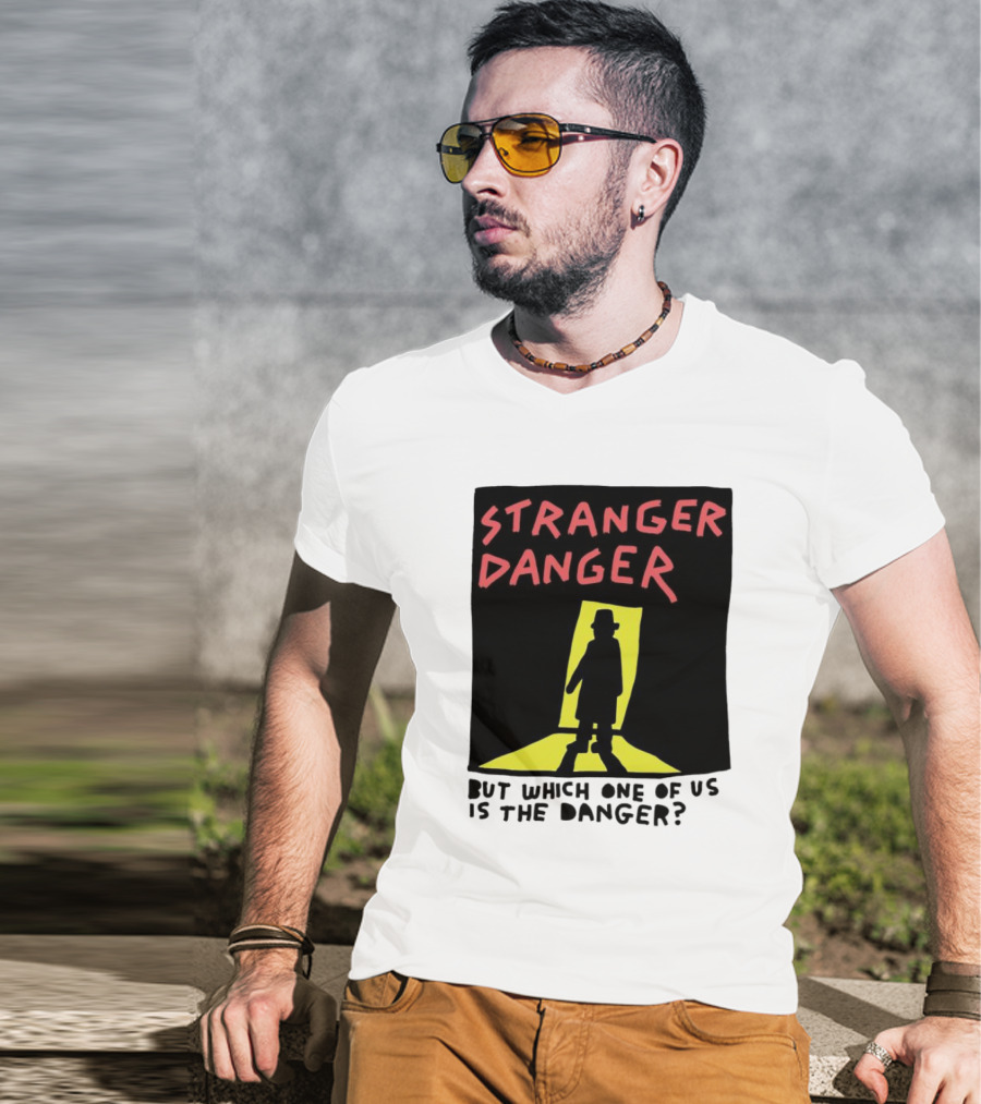 Stranger Danger Mystery Shadow In The Doorway T-Shirt