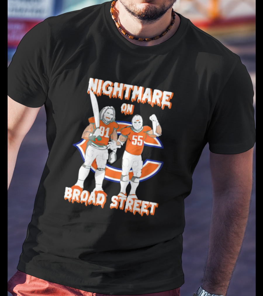 Nightmare On Broad Street Chicago Bears Halloween Jason Voorhees Billy T-Shirt