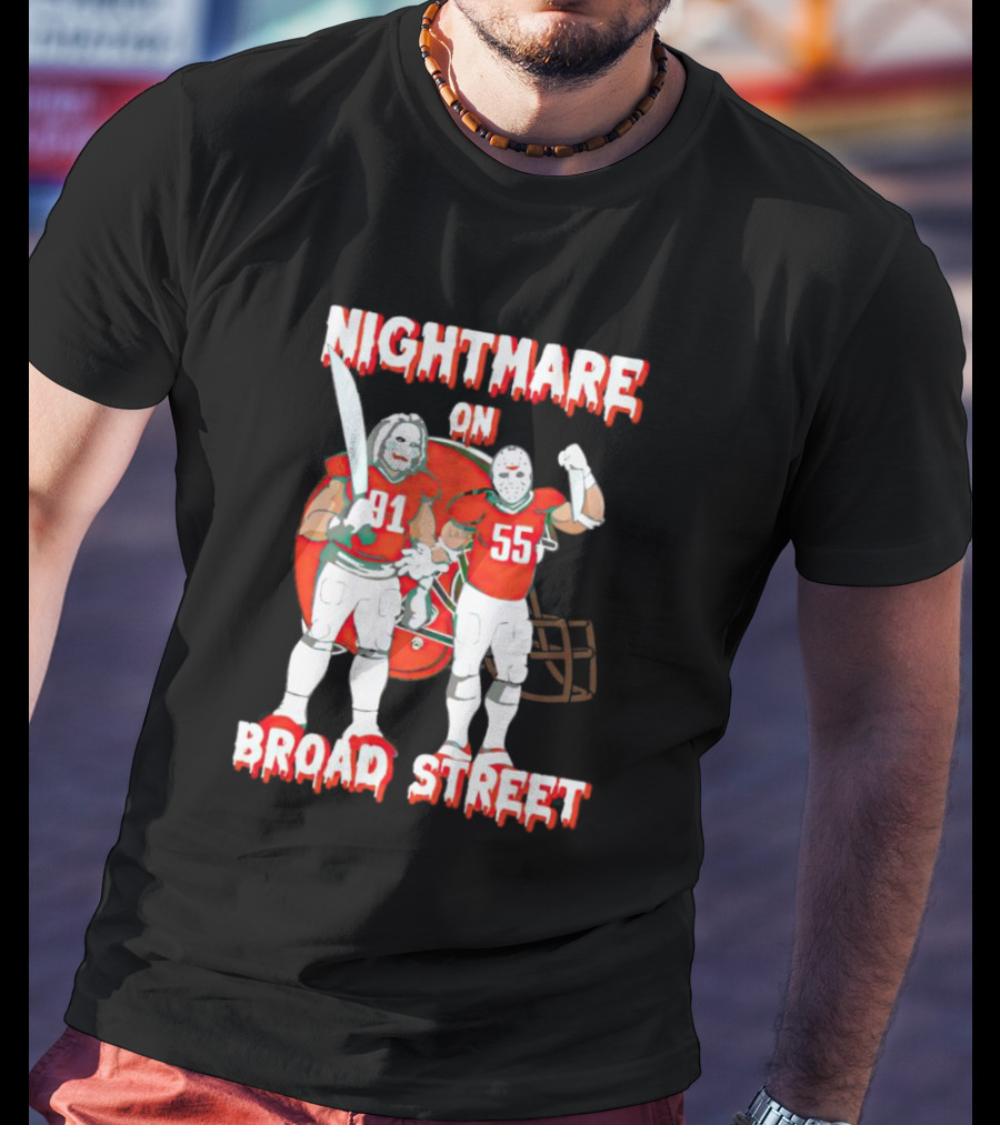 Nightmare On Broad Street Cleveland Browns Halloween Football Players T-Shirt