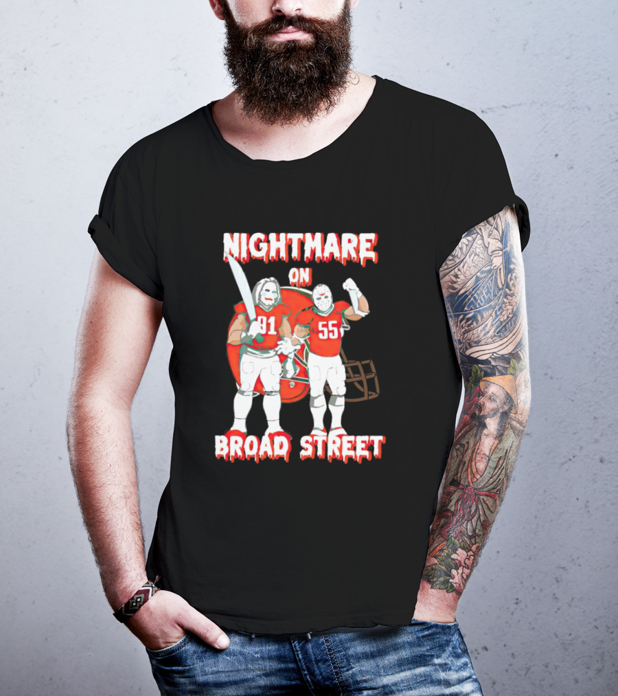 Nightmare On Broad Street Cleveland Browns Halloween Football Players T-Shirt