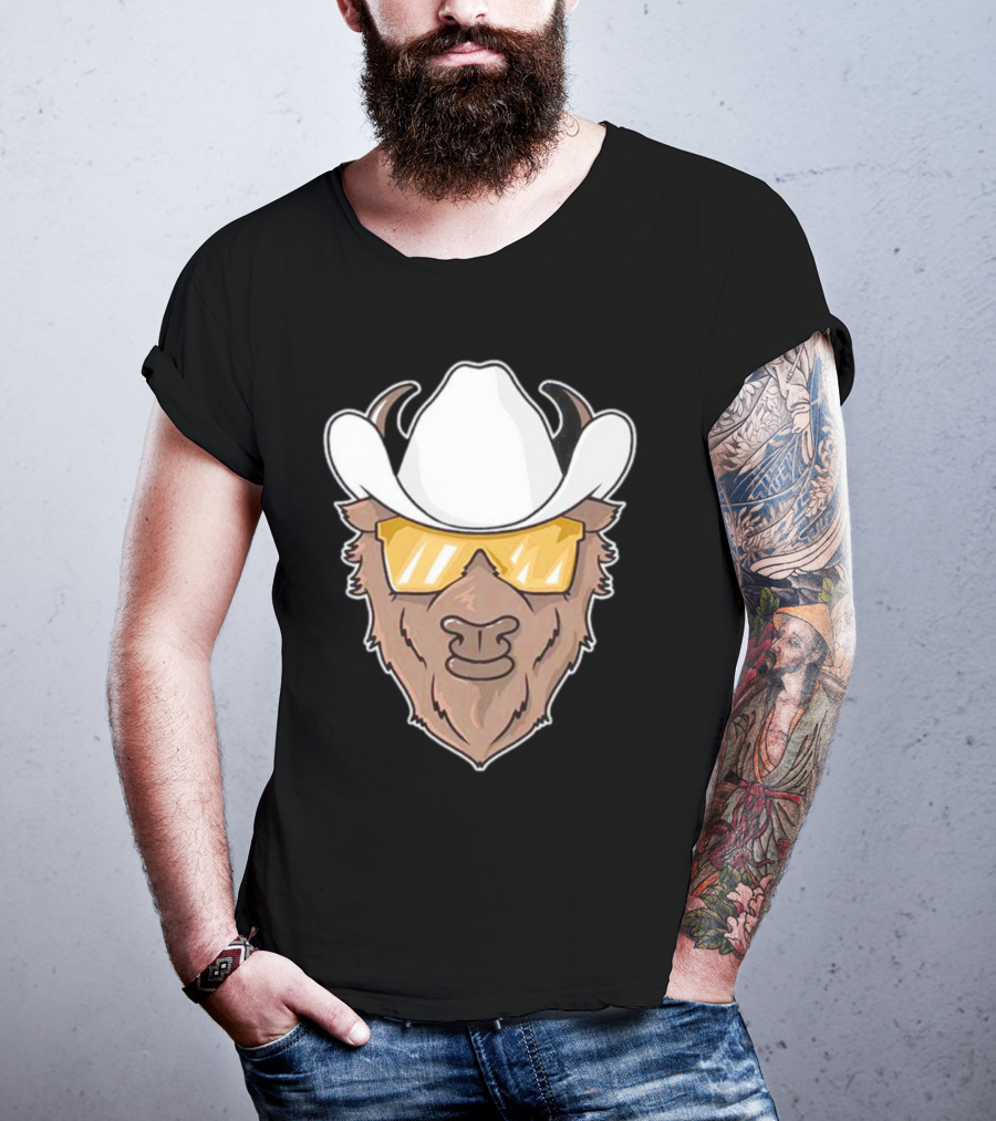 Deion Sanders Colorado Buffaloes Cowboy Hats Sunglasses Buffalo Head T-Shirt