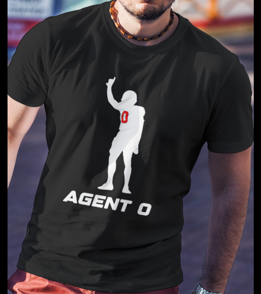 DeMarvion Overshown Agent 0 Football Silhouette Victory Pose T-Shirt