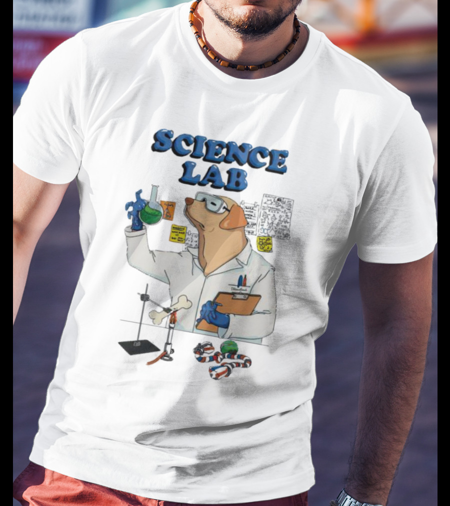 Science Lab Dog Chemistry Experiments T-Shirt