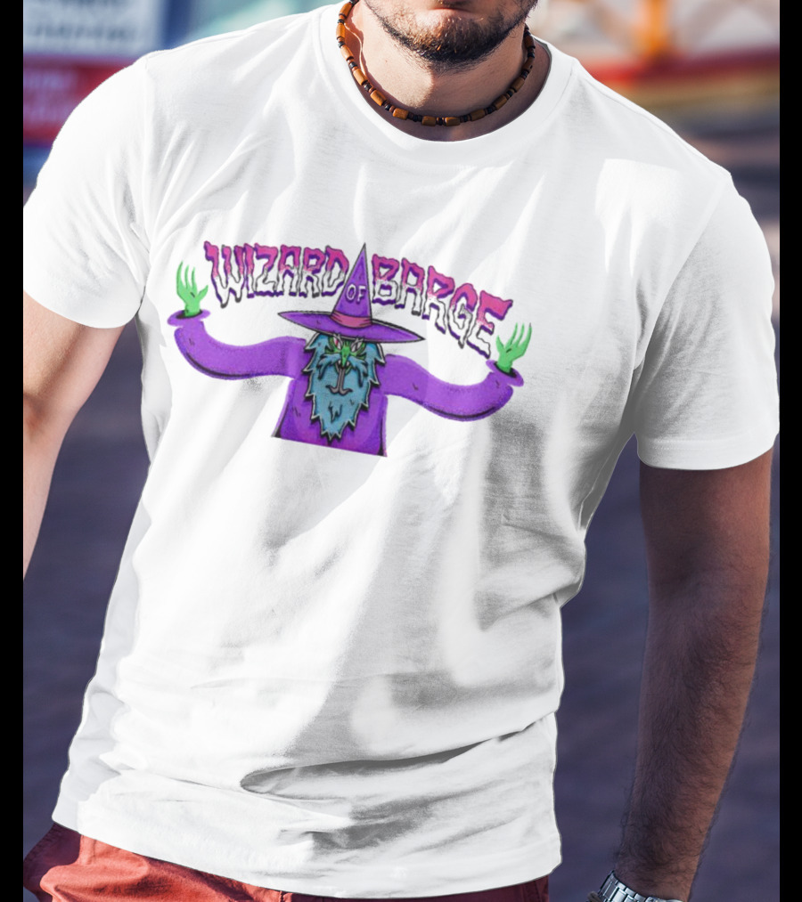 Wizard Of Barge Trippy Neon Wizard T-Shirt