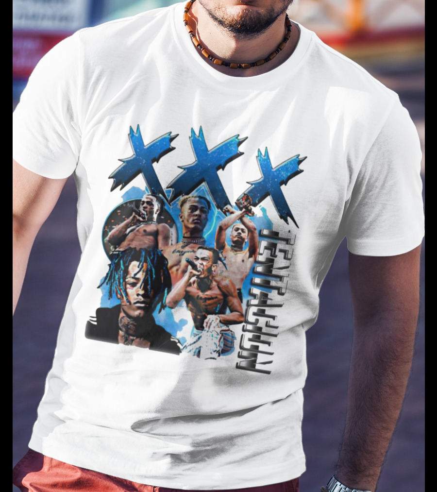 XXX Tentacion Collage Blue Aesthetic T-Shirt