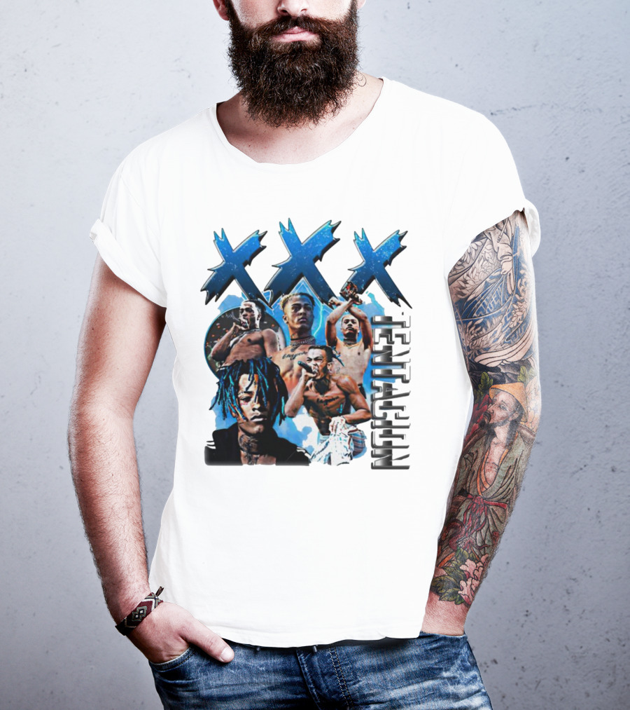 XXX Tentacion Collage Blue Aesthetic T-Shirt