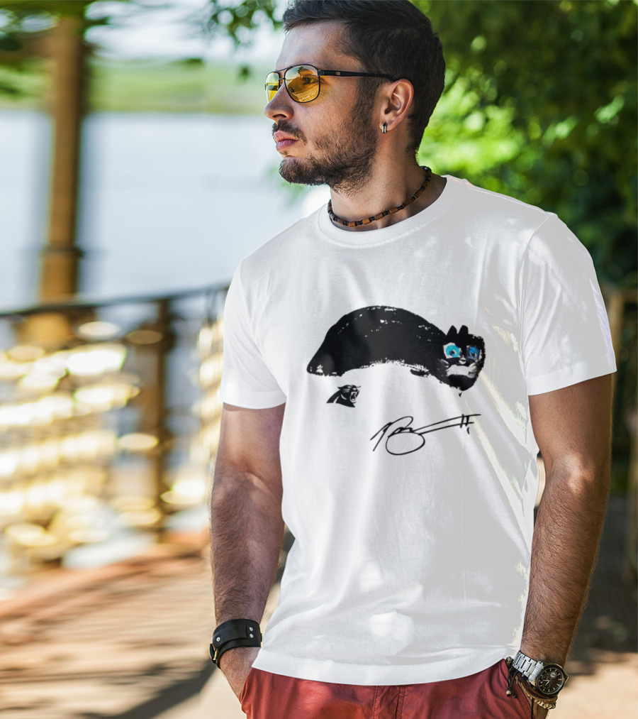 Bryce Young Panthers Signature Sketch T-Shirt