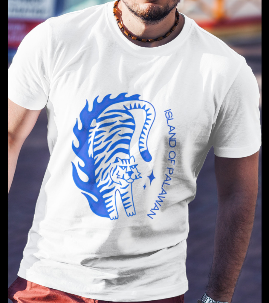Island Of Palawan Blue Tiger Flame T-Shirt