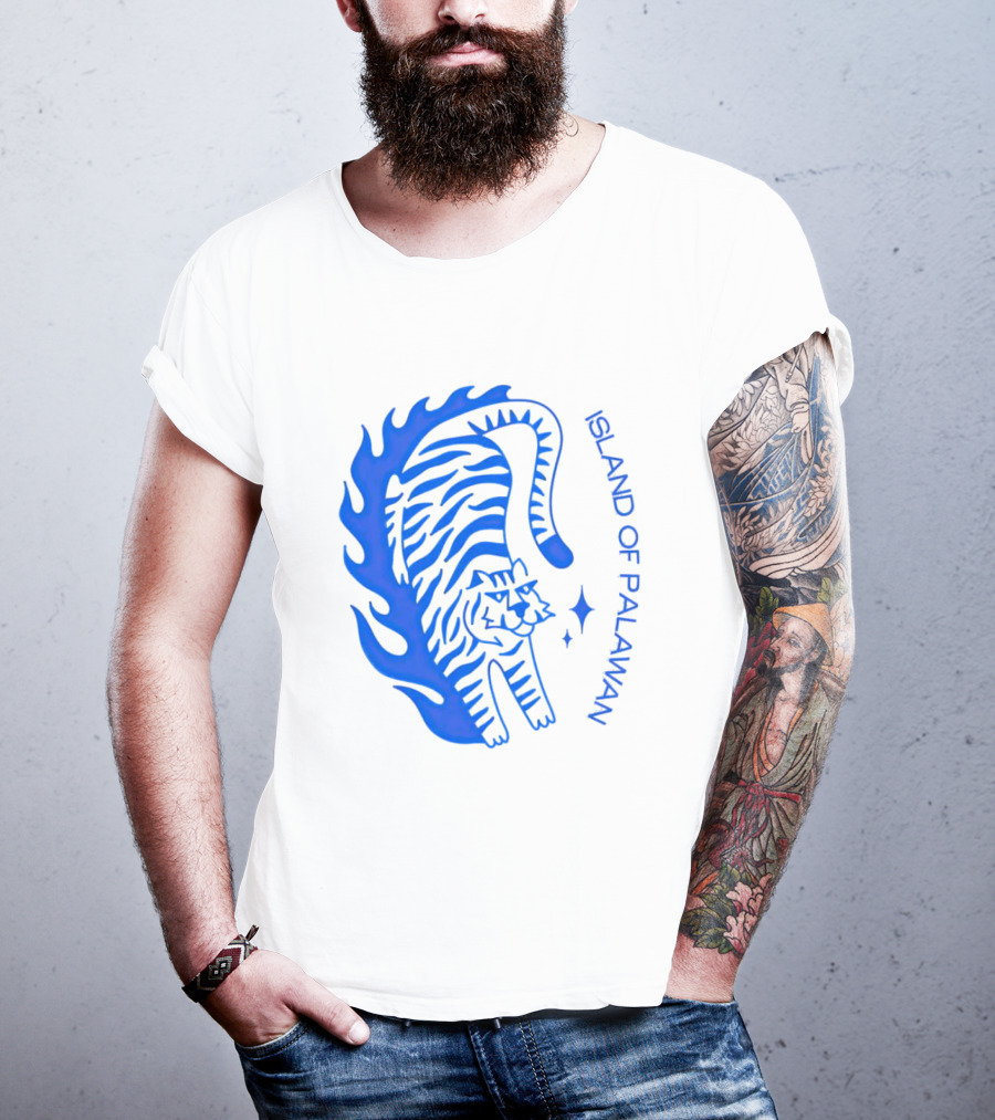 Island Of Palawan Blue Tiger Flame T-Shirt