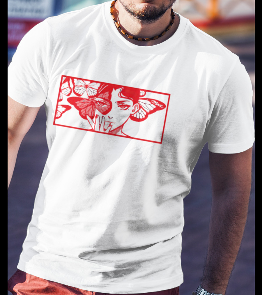 Max Butterflies Red Fan T-Shirt